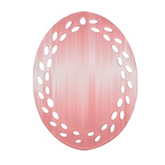 Fresh Pink Ombre Ornament (oval Filigree) by SpinnyChairDesigns