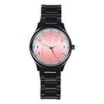 Fresh Pink Ombre Stainless Steel Round Watch Front