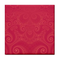 Blush Pink Octopus Swirls Tile Coaster by SpinnyChairDesigns