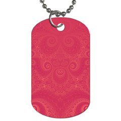 Blush Pink Octopus Swirls Dog Tag (two Sides) by SpinnyChairDesigns