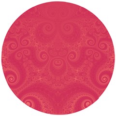 Blush Pink Octopus Swirls Wooden Puzzle Round by SpinnyChairDesigns