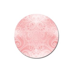 Pretty Pink Spirals Magnet 3  (round)