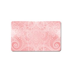 Pretty Pink Spirals Magnet (name Card) by SpinnyChairDesigns