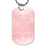 Pretty Pink Spirals Dog Tag (Two Sides) Front