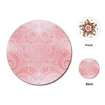 Pretty Pink Spirals Playing Cards Single Design (Round) Front