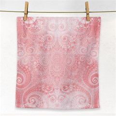 Pretty Pink Spirals Face Towel by SpinnyChairDesigns