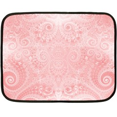 Pretty Pink Spirals Double Sided Fleece Blanket (mini)  by SpinnyChairDesigns