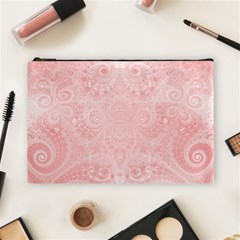 Pretty Pink Spirals Cosmetic Bag (large) by SpinnyChairDesigns