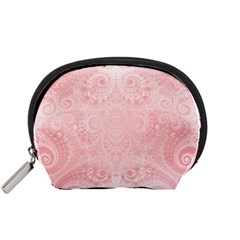 Pretty Pink Spirals Accessory Pouch (small) by SpinnyChairDesigns