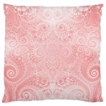 Pretty Pink Spirals Large Flano Cushion Case (Two Sides) Front