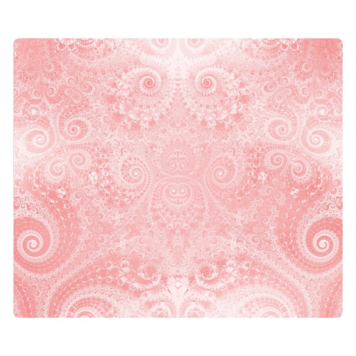 Pretty Pink Spirals Double Sided Flano Blanket (Small) 