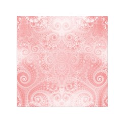 Pretty Pink Spirals Small Satin Scarf (square) by SpinnyChairDesigns