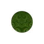 Forest Green Spirals Golf Ball Marker (10 pack) Front