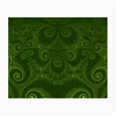 Forest Green Spirals Small Glasses Cloth by SpinnyChairDesigns