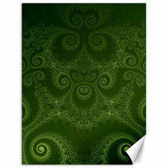 Forest Green Spirals Canvas 12  X 16  by SpinnyChairDesigns