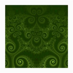 Forest Green Spirals Medium Glasses Cloth by SpinnyChairDesigns