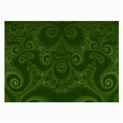 Forest Green Spirals Large Glasses Cloth by SpinnyChairDesigns