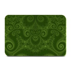 Forest Green Spirals Plate Mats by SpinnyChairDesigns