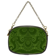 Forest Green Spirals Chain Purse (two Sides) by SpinnyChairDesigns