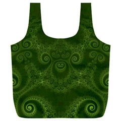 Forest Green Spirals Full Print Recycle Bag (xxxl) by SpinnyChairDesigns