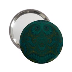 Teal Green Spirals 2 25  Handbag Mirrors by SpinnyChairDesigns