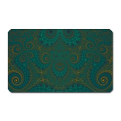 Teal Green Spirals Magnet (rectangular) by SpinnyChairDesigns