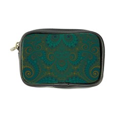 Teal Green Spirals Coin Purse by SpinnyChairDesigns