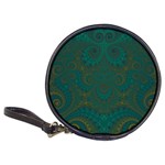 Teal Green Spirals Classic 20-CD Wallets Front