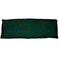 Teal Green Spirals Body Pillow Case (dakimakura) by SpinnyChairDesigns