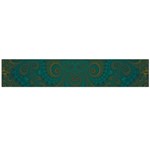 Teal Green Spirals Large Flano Scarf  Back