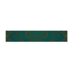 Teal Green Spirals Flano Scarf (mini) by SpinnyChairDesigns