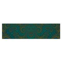 Teal Green Spirals Satin Scarf (oblong) by SpinnyChairDesigns