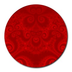 Red Spirals Round Mousepads