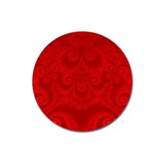 Red Spirals Magnet 3  (round)