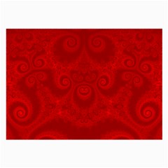 Red Spirals Large Glasses Cloth (2 Sides) by SpinnyChairDesigns