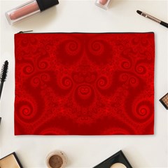 Red Spirals Cosmetic Bag (xl) by SpinnyChairDesigns