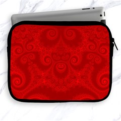 Red Spirals Apple Ipad 2/3/4 Zipper Cases by SpinnyChairDesigns