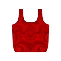 Red Spirals Full Print Recycle Bag (s) by SpinnyChairDesigns