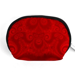 Red Spirals Accessory Pouch (medium) by SpinnyChairDesigns