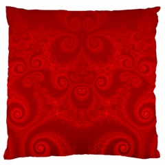 Red Spirals Standard Flano Cushion Case (one Side) by SpinnyChairDesigns