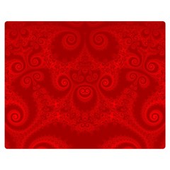 Red Spirals Double Sided Flano Blanket (medium)  by SpinnyChairDesigns