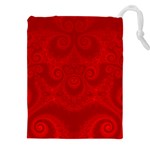 Red Spirals Drawstring Pouch (5XL) Front