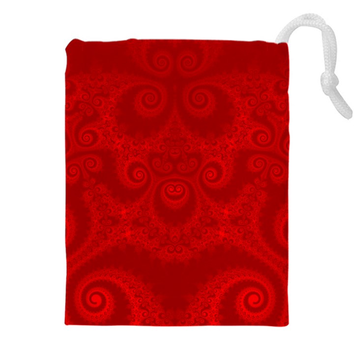 Red Spirals Drawstring Pouch (5XL)