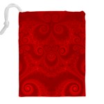 Red Spirals Drawstring Pouch (5XL) Back