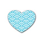 Waves Rubber Coaster (Heart)  Front