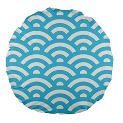 Waves Large 18  Premium Round Cushions by Sobalvarro