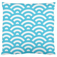 Waves Large Flano Cushion Case (two Sides) by Sobalvarro