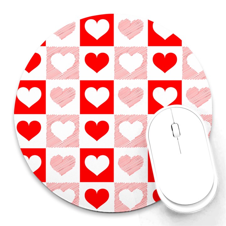 Hearts  Round Mousepads