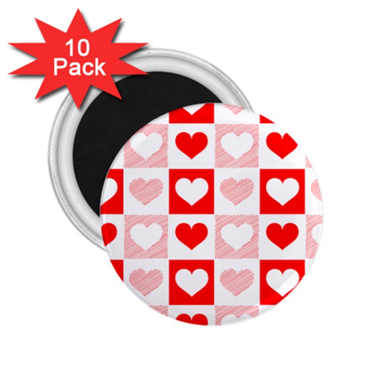 Hearts  2.25  Magnets (10 pack) 