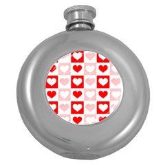 Hearts  Round Hip Flask (5 Oz) by Sobalvarro